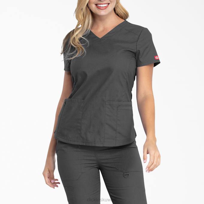 Dickies نحيف بلوزة برقبة على شكل حرف V من إي دي إس بيوتر رمادي (بيو) ثياب 84442595