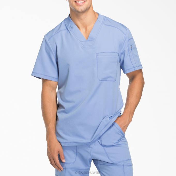 Dickies رجال ديناميكس سنفرة برقبة على شكل حرف V وجيب بسحاب سقف أزرق (cbl) ثياب 84441247