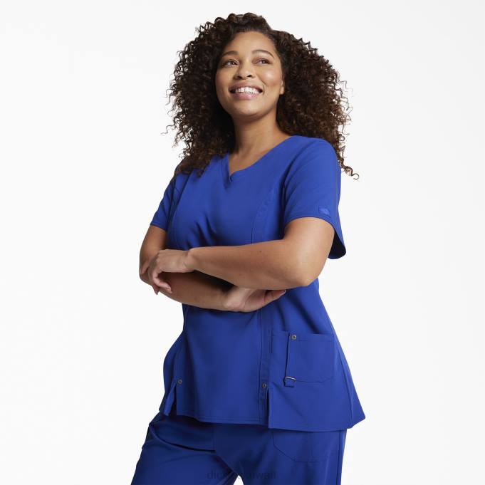 Dickies نحيف بلوزة إكستريم سترتش برقبة على شكل V المجرة الزرقاء (gbl) ثياب 84442467