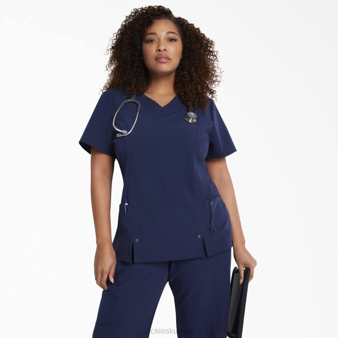 Dickies نحيف بلوزة إكستريم سترتش برقبة على شكل V الأزرق الداكن (nvy) ثياب 84442470