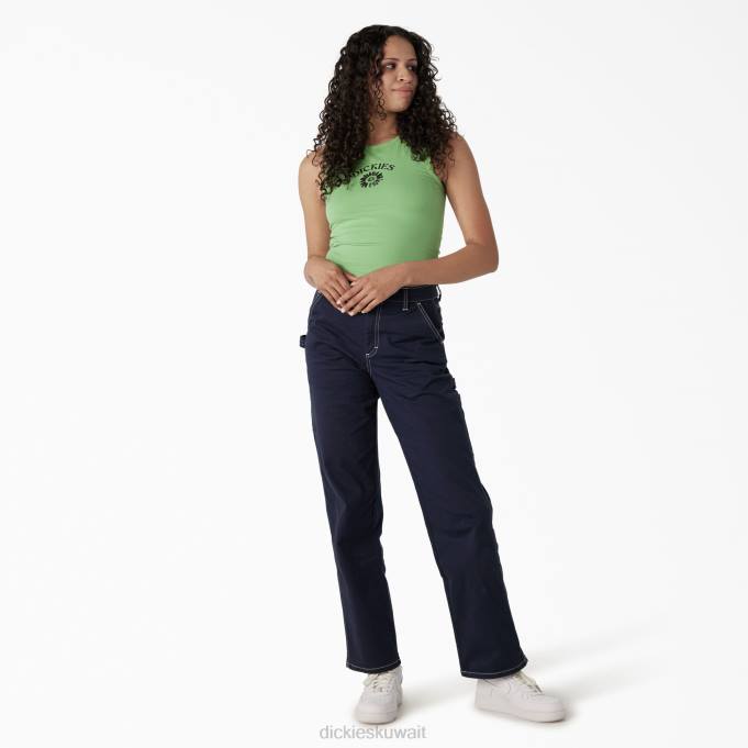 Dickies نحيف أعلى خزان اقتصاص الرسم التفاح والنعناع (ar2) ثياب 84442111