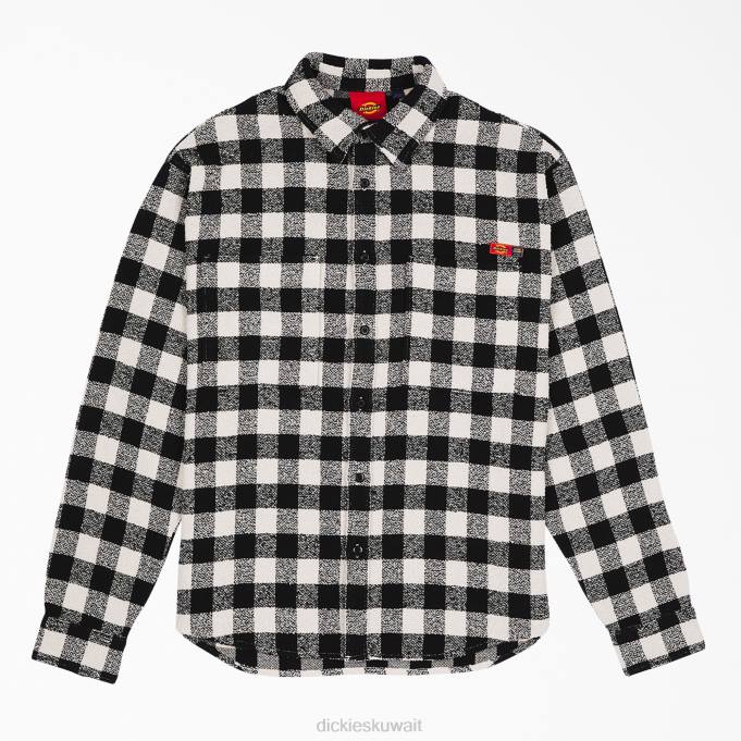 Dickies رجال حفل الافتتاح قميص تويد أسود أبيض منقوش (awp) ثياب 8444937