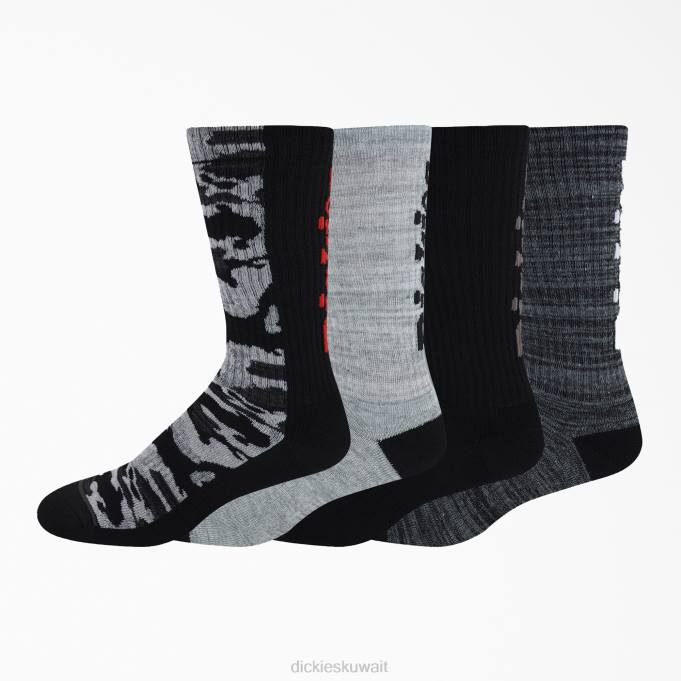 Dickies للجنسين طقم جوارب بأكمام قصيرة وشعار الماركة مموه مارليد أسود رمادي (bgm) مُكَمِّلات 84442921