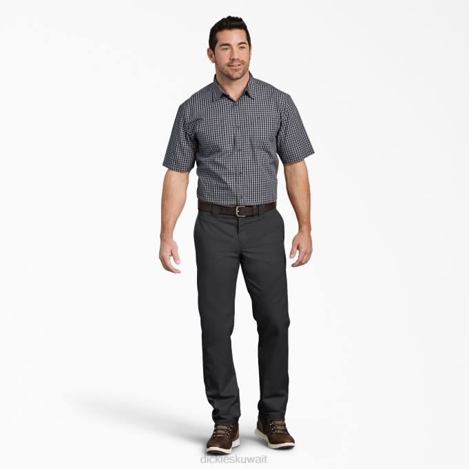 Dickies رجال بنطلون عمل جيب متعدد الاستخدامات ذو قصة ضيقة وأرجل مدببة أسود (bk) ملابس العمل 8444108