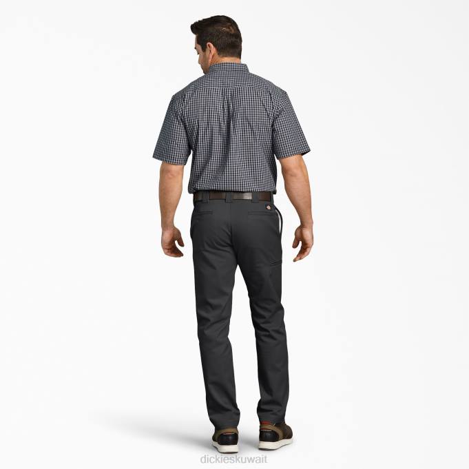 Dickies رجال بنطلون عمل جيب متعدد الاستخدامات ذو قصة ضيقة وأرجل مدببة أسود (bk) ملابس العمل 8444108