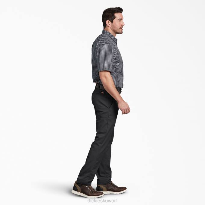 Dickies رجال بنطلون عمل جيب متعدد الاستخدامات ذو قصة ضيقة وأرجل مدببة أسود (bk) ملابس العمل 8444108