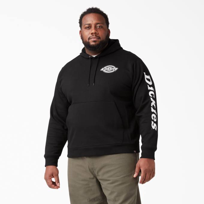 Dickies رجال هودي من الصوف بشعار الماركة أسود (bk) ثياب 84441147