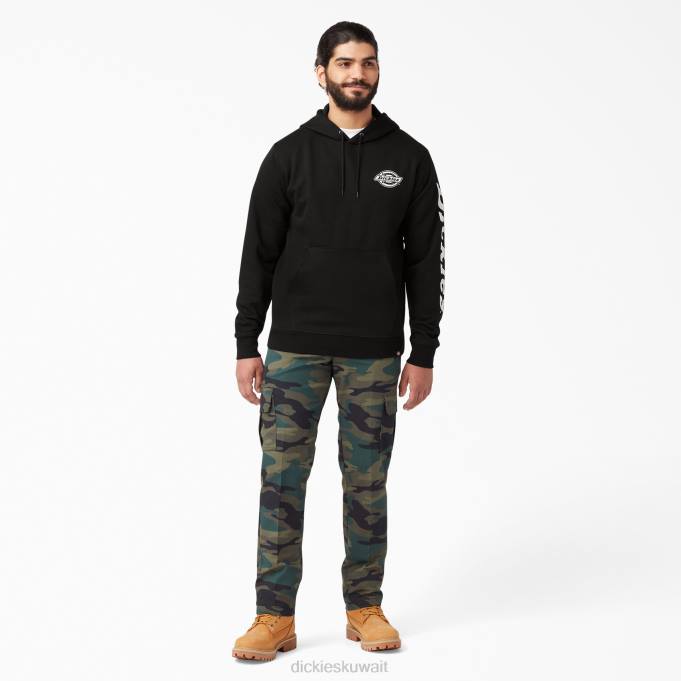 Dickies رجال هودي من الصوف بشعار الماركة أسود (bk) ثياب 84441147