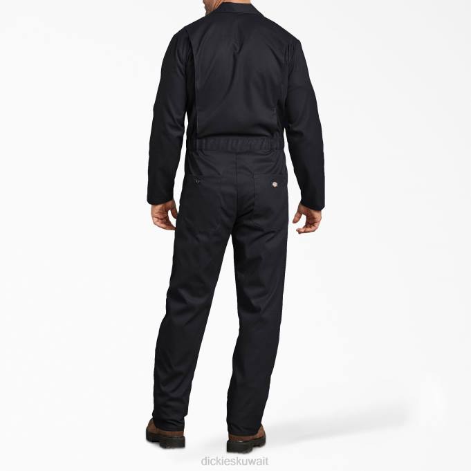 Dickies رجال المآزر طويلة الأكمام المرن أسود (bk) ملابس العمل 84441243