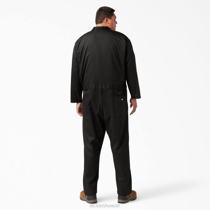 Dickies رجال المآزر طويلة الأكمام المرن أسود (bk) ملابس العمل 84441243