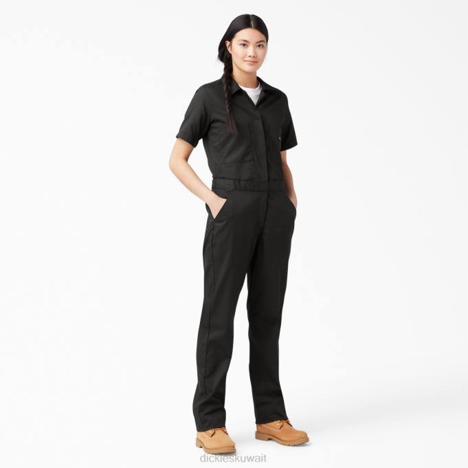 Dickies نحيف تبريد المعاطف قصيرة الأكمام أسود (bk) ملابس العمل 84441544