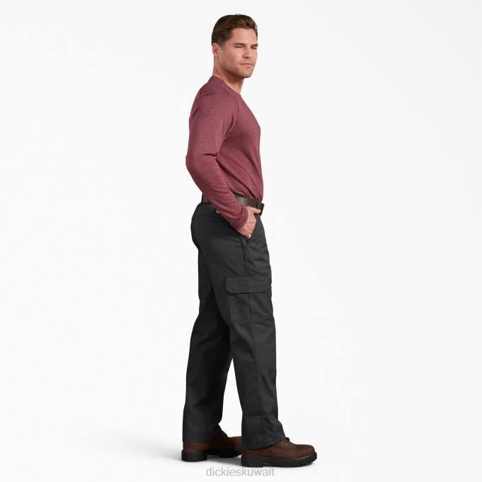Dickies رجال نشط الخصر منتظم السراويل البضائع أسود (bk) ثياب 8444165