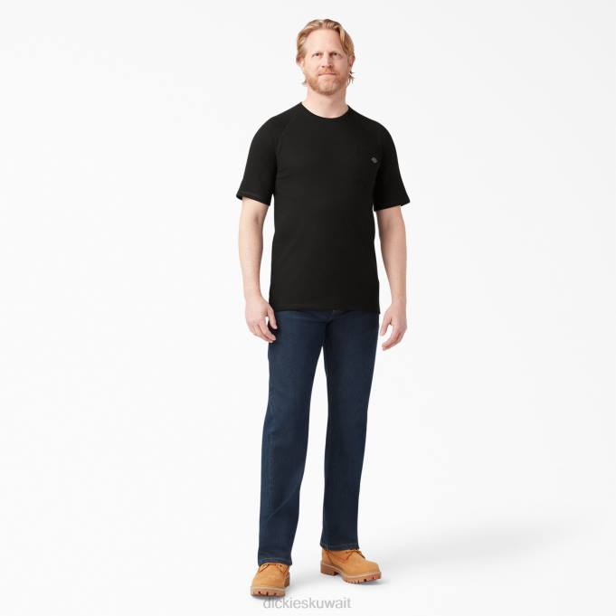 Dickies رجال تي شيرت تبريد قصير الأكمام أسود (bk) ثياب 8444536