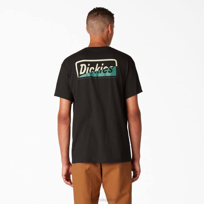 Dickies رجال تي شيرت برسومات سبليت لوح التزلج أسود (bk) ثياب 8444851