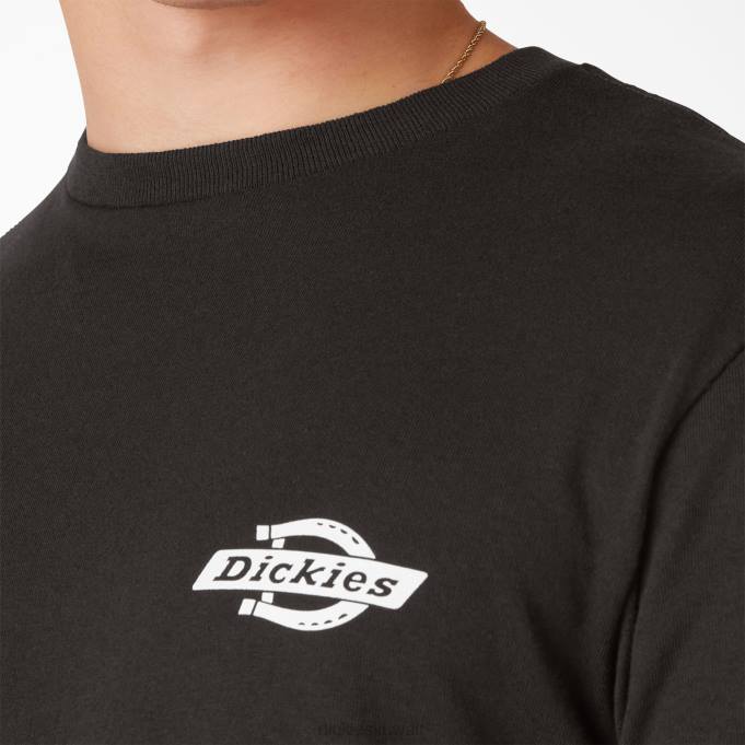 Dickies رجال تي شيرت بتصميم تراثي أسود (bk) ثياب 8444903