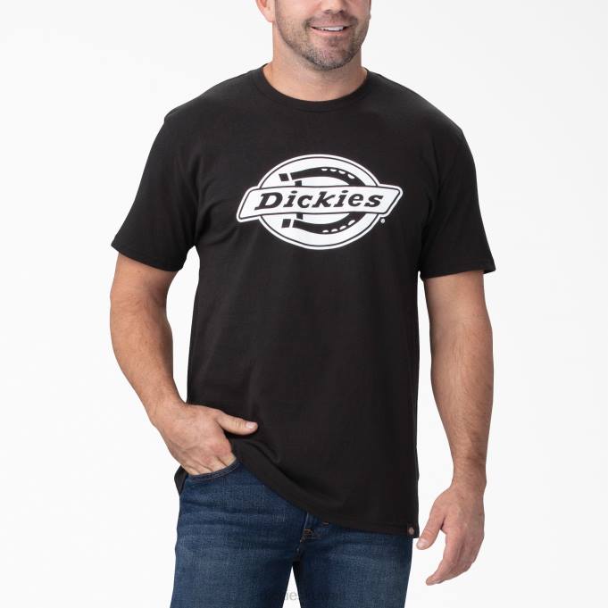 Dickies رجال تي شيرت بأكمام قصيرة أسود / أبيض (bkwh) ثياب 8444841