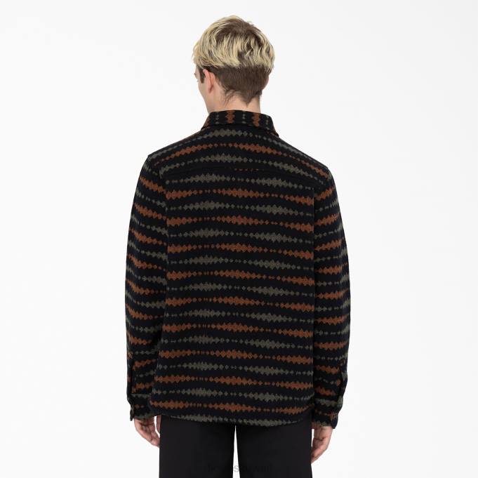 Dickies رجال قميص فالكفيل بأكمام طويلة أسود / أخضر عسكري (bmn) ثياب 8444939