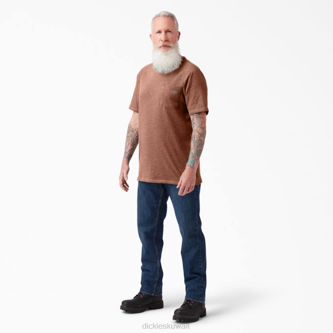 Dickies رجال تي شيرت تبريد قصير الأكمام هيذر صبغة واحدة من الفلين (c2k) ثياب 8444541