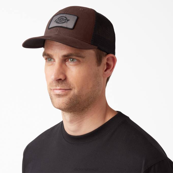Dickies للجنسين غطاء سائق الشاحنة قماش بني شوكولاته (cb) مُكَمِّلات 84442800