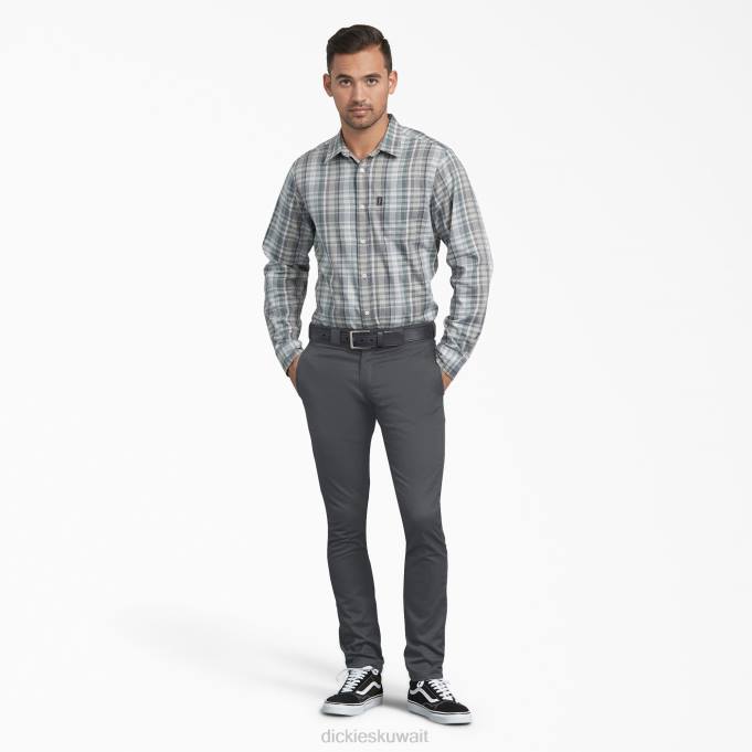 Dickies رجال سروال العمل نحيل صالح رمادي فحمي (ch) ملابس العمل 8444148