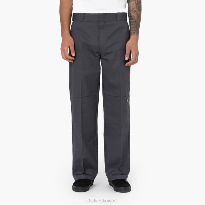 Dickies رجال سروال فضفاض للعمل بركبة مزدوجة رمادي فحمي (ch) ملابس العمل 844427