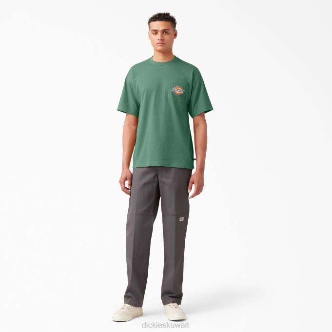 Dickies رجال تي شيرت بجيب بشعار الماركة على الصدر اللبلاب الداكن (d2i) ثياب 8444893