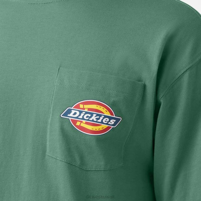 Dickies رجال تي شيرت بجيب بشعار الماركة على الصدر اللبلاب الداكن (d2i) ثياب 8444893