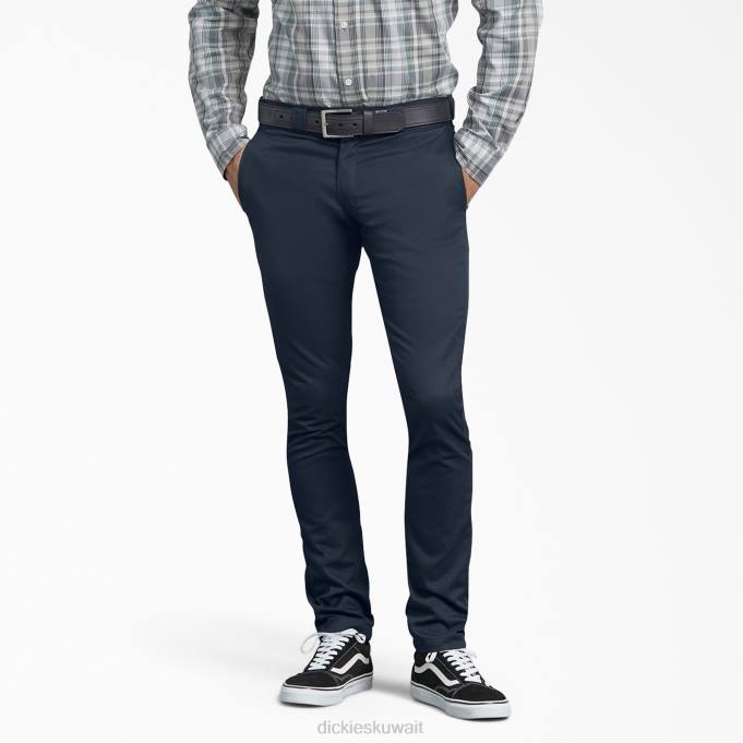 Dickies رجال سروال العمل نحيل صالح البحرية الداكنة (dn) ملابس العمل 8444149