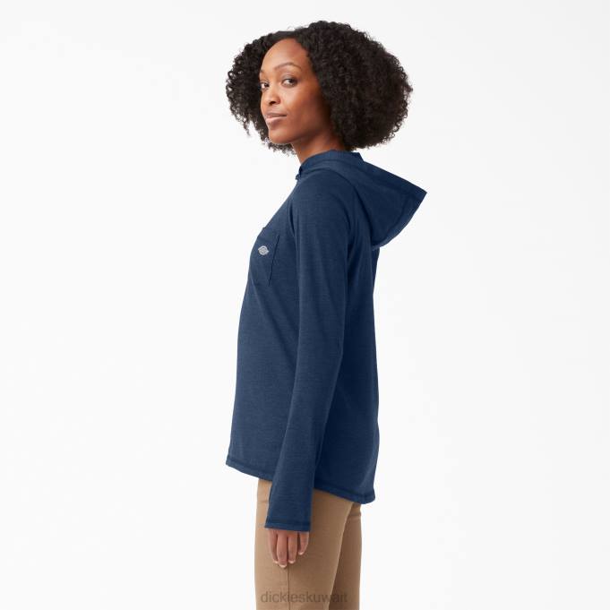 Dickies نحيف قميص الشمس أداء التبريد هيذر البحرية الداكنة (dnh) ثياب 84441661