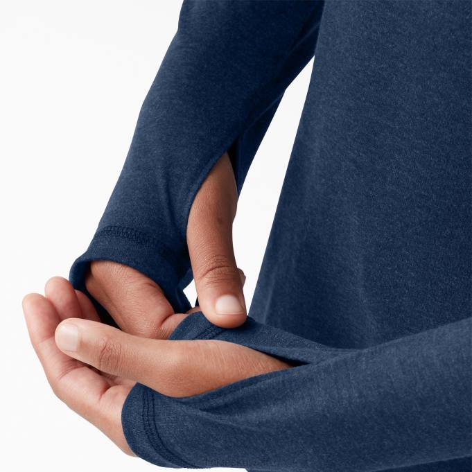 Dickies نحيف قميص الشمس أداء التبريد هيذر البحرية الداكنة (dnh) ثياب 84441661