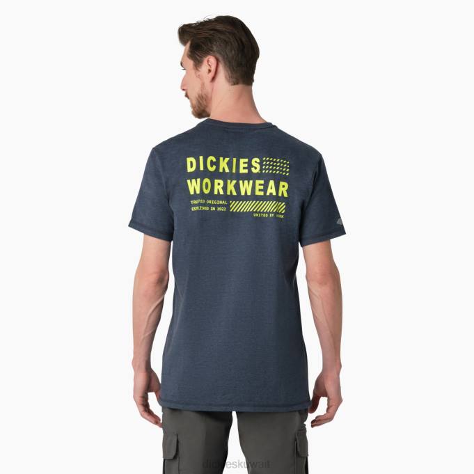 Dickies رجال تي شيرت برسومات كولد بيرفورمانس هيذر البحرية الداكنة (dnh) ثياب 8444901