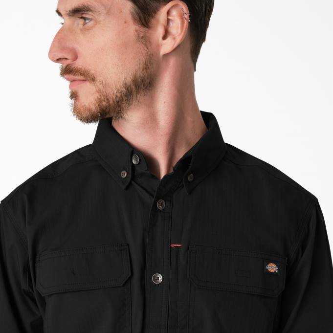 Dickies رجال قميص duratech ranger ripstop أسود (bk) ملابس العمل 8444686