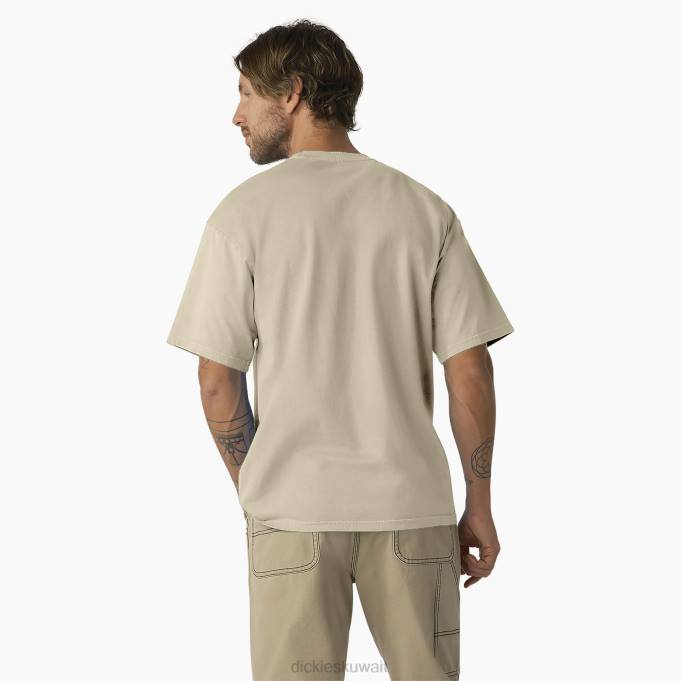 Dickies رجال تيشيرت باندون بأكمام قصيرة غسل صبغة رمال الصحراء (dwm) ثياب 8444790