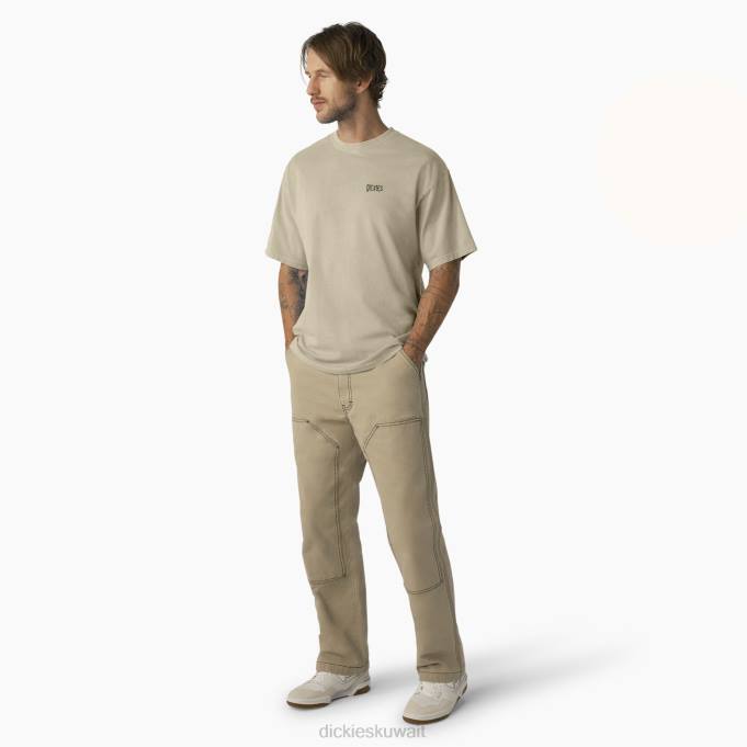 Dickies رجال تيشيرت باندون بأكمام قصيرة غسل صبغة رمال الصحراء (dwm) ثياب 8444790