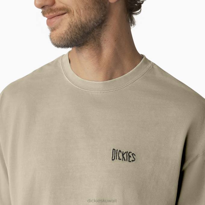 Dickies رجال تيشيرت باندون بأكمام قصيرة غسل صبغة رمال الصحراء (dwm) ثياب 8444790