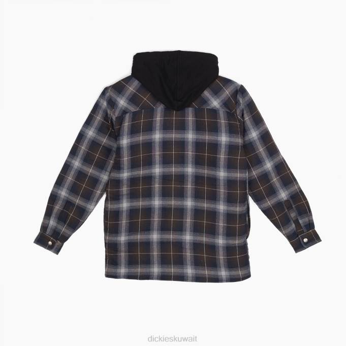 Dickies رجال سترة قميص الفانيلا مع dwr حبر كحلي / بني شوكولا منقوش (b1y) ثياب 84441059