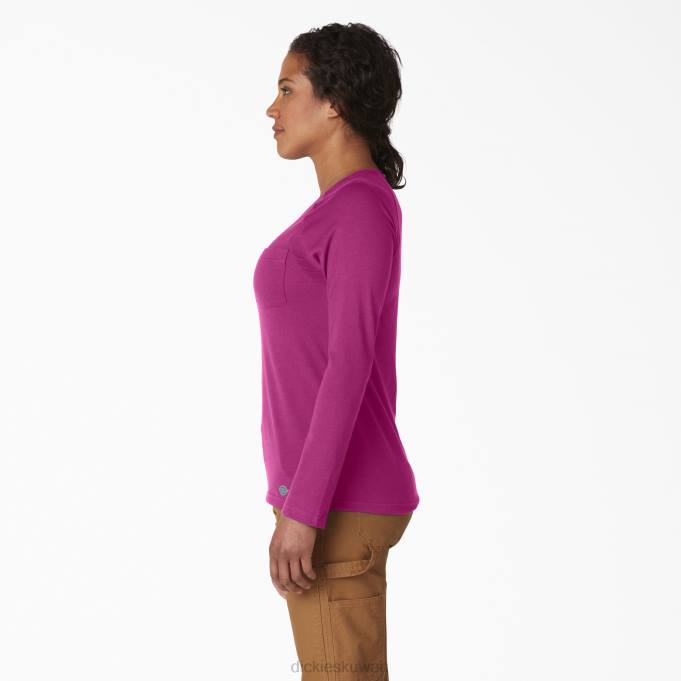 Dickies نحيف تي شيرت تبريد بأكمام طويلة مهرجان الفوشيه (f2f) ثياب 84441634