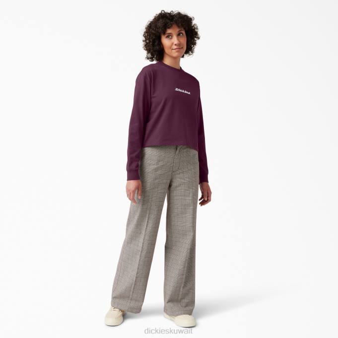 Dickies نحيف قميص لوريتو قصير الأكمام نبيذ العنب (gw9) ثياب 84442160