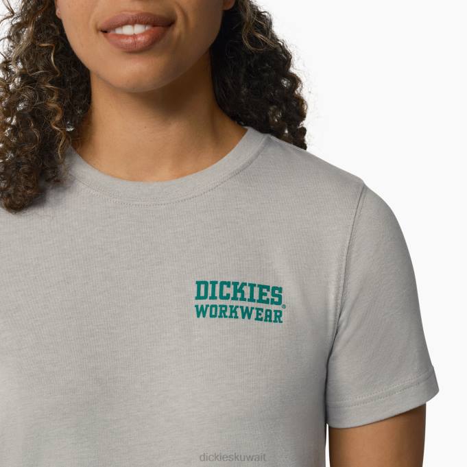 Dickies نحيف ثقيل الوزن عمال الرسم تي شيرت هيذر جراي (h2) ملابس العمل 84442116