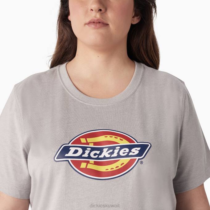 Dickies نحيف بالإضافة إلى تي شيرت بشعار ثقيل الوزن هيذر جراي (h2) ثياب 84442144