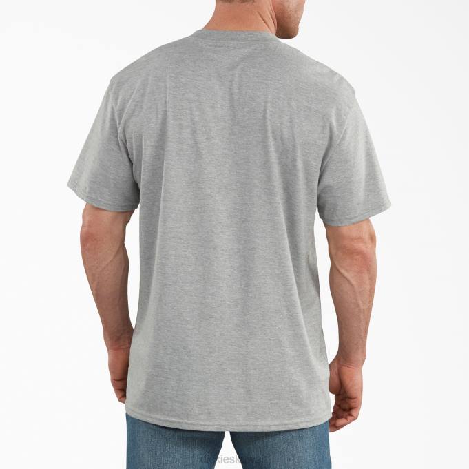 Dickies رجال تي شيرت بأكمام قصيرة جنوب الخريف هيذر غراي (hgfh) ثياب 8444845