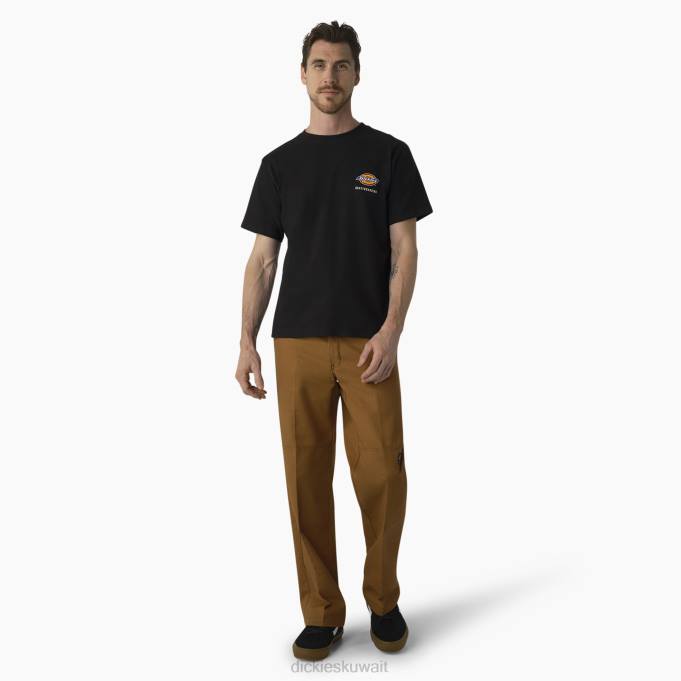 Dickies رجال السراويل التزلج مزدوج الركبة بطة بنية / غرزة متباينة (hwc) ثياب 8444164