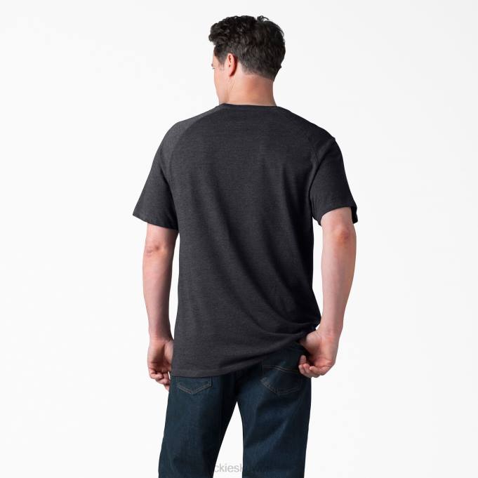 Dickies رجال تي شيرت تبريد قصير الأكمام هيذر بلاك (kbh) ثياب 8444548