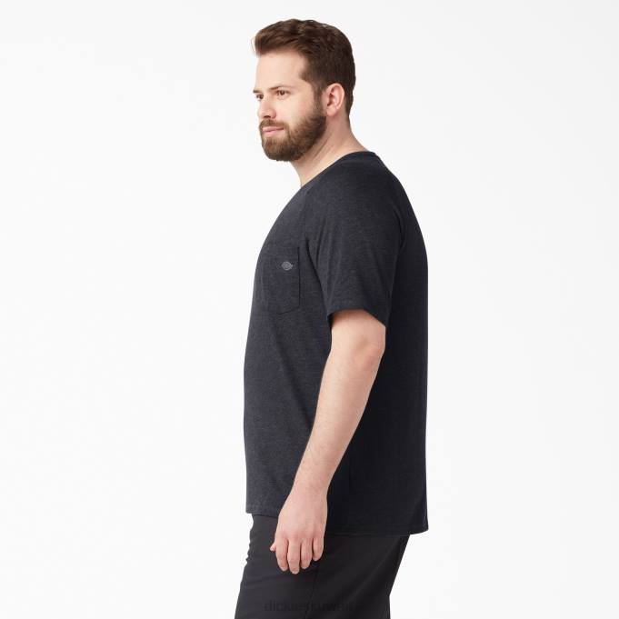 Dickies رجال تي شيرت تبريد قصير الأكمام هيذر بلاك (kbh) ثياب 8444548