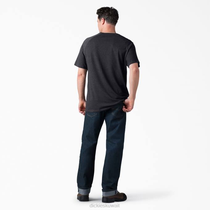 Dickies رجال تي شيرت تبريد قصير الأكمام هيذر بلاك (kbh) ثياب 8444548