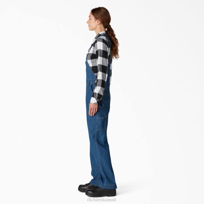 Dickies نحيف وزرة مريلة مريحة أزرق متوسط ​​مغسول بالحجر (msb) ثياب 84441556