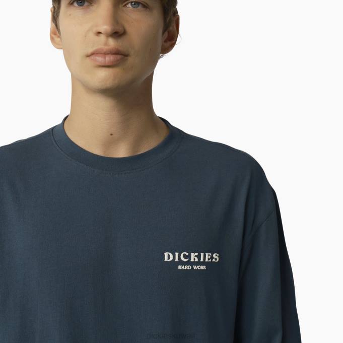 Dickies رجال تي شيرت بأكمام طويلة من oatfield القوة الجوية الزرقاء (AF) ثياب 8444804