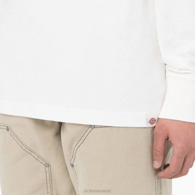 Dickies رجال تي شيرت بأكمام طويلة من oatfield سحابة (cl9) ثياب 8444805