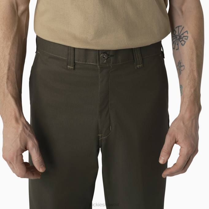 Dickies رجال السراويل التزلج مزدوج الركبة الزيتون الأخضر (og) ثياب 8444163