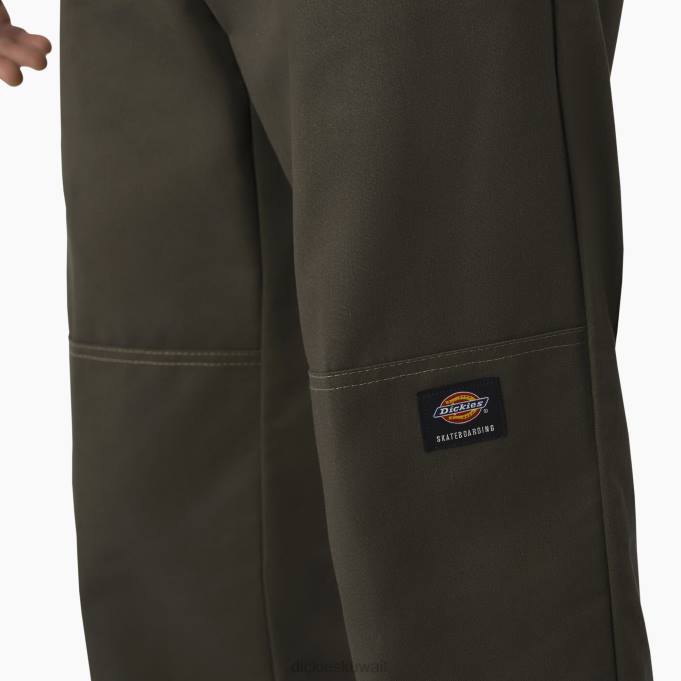 Dickies رجال السراويل التزلج مزدوج الركبة الزيتون الأخضر (og) ثياب 8444163